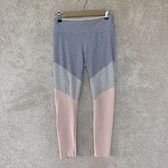Outdoor Voices Springs 7/8 Leggings Size Medium Gray Pink High Rise Pull On - Picture 1 of 11